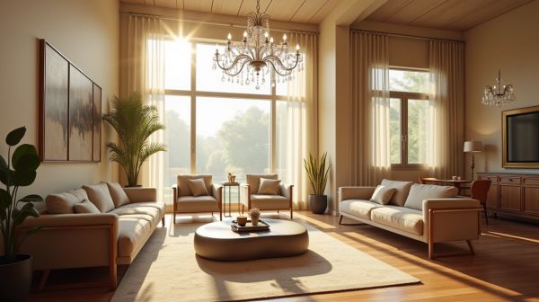 Éclairer avec style : choisir le bon luminaire plafonnier salon